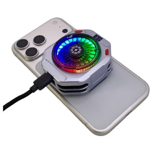 TH28 Semiconductor Phone Cooler 30W Powerful Cooling Smart Temperature Control 5 Adjustable Modes RGB Lights Extreme Cooling TH28 Semiconductor Phone Cooler 30W Powerful Cooling Smart Temperature Control 5 Adjustable Modes RGB Lights Extreme Cooling