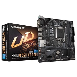 Gigabyte H610M S2H V2 DDR4 Motherboard - Supports Intel Core 14th CPUs, 6+1+1 Hybrid Phases Digital VRM, up to 3200MHz DDR4 (OC), 1xPCIe 3.0 M.2, GbE LAN, USB 3.2 Gen 1 Gigabyte H610M S2H V2 DDR4 Motherboard - Supports Intel Core 14th CPUs, 6+1+1 Hybrid Phases Digital VRM, up to 3200MHz DDR4 (OC), 1xPCIe 3.0 M.2, GbE LAN, USB 3.2 Gen 1