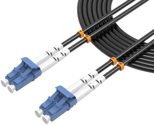 lidkew Fiber Patch Cable LC/UPC to LC/UPC Single Mode Duplex Outdoor Armored Fiber Optic Cable Jumper Optical Patch Cord,30M/98.4FT 9/125m, TPU LSZH Black lidkew Fiber Patch Cable LC/UPC to LC/UPC Single Mode Duplex Outdoor Armored Fiber Optic Cable Jumper Optical Patch Cord,30M/98.4FT 9/125m, TPU LSZH Black