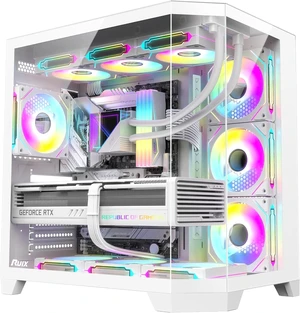 OV303 ATX Mid-Tower PC Case 4 x 120mm Prism ARGB PWM Fans Pre-Installed, USB 3.0 & Type-C, High-Airflow Gaming Case (White) OV303 ATX Mid-Tower PC Case 4 x 120mm Prism ARGB PWM Fans Pre-Installed, USB 3.0 & Type-C, High-Airflow Gaming Case (White)
