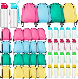 17oz Water Bottles & Drawstring Backpacks 20 Sets Bulk, Stylish 17oz Water Bottles & Drawstring Backpacks 20 Sets Bulk, Stylish