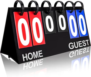 Tabletop Flip Scoreboard 6 Digits Flip Score Keeper Cards for Football, Basketball, Volleyball, Tennis & Outdoor Sports Tabletop Flip Scoreboard 6 Digits Flip Score Keeper Cards for Football, Basketball, Volleyball, Tennis & Outdoor Sports