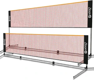 Portable Badminton Net Set with Stainless Steel Foldable/Extendable Poles Portable Badminton Net Set with Stainless Steel Foldable/Extendable Poles