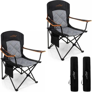 2-Pack Padded Oversized Camping Chair with Lumbar Support 2-Pack Padded Oversized Camping Chair with Lumbar Support