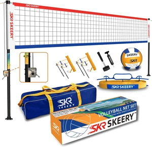 Heavy Duty Outdoor Volleyball Net Set with Anti-Sag Design & Adjustable Aluminum Poles, Portable for Backyard, Grass & Beach Heavy Duty Outdoor Volleyball Net Set with Anti-Sag Design & Adjustable Aluminum Poles, Portable for Backyard, Grass & Beach