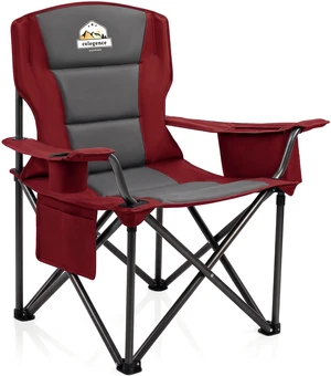 Oversized Heavy Duty 450 lb Camping Chair for Adults, Red Oversized Heavy Duty 450 lb Camping Chair for Adults, Red