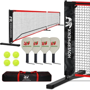 22FT Portable Pickleball Net Set with Paddle Set of 4 22FT Portable Pickleball Net Set with Paddle Set of 4