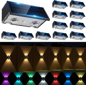Waterproof Up & Down Solar Fence Lights, Outdoor Waterproof Up & Down Solar Fence Lights, Outdoor
