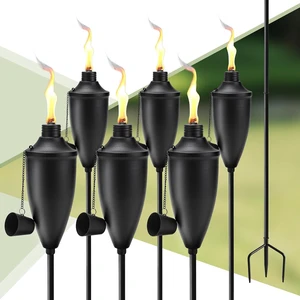 22 oz Metal Citronella Garden Torches for Outside with 3-Prong Grounded Stakes 6 Pack, Patio Lawn & Backyard Décor 22 oz Metal Citronella Garden Torches for Outside with 3-Prong Grounded Stakes 6 Pack, Patio Lawn & Backyard Décor