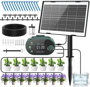 Solar Drip Irrigation Kit Automatic Plant Waterer for 15 PotsGreen Solar Drip Irrigation Kit Automatic Plant Waterer for 15 PotsGreen