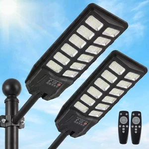 Waterproof Solar Flood Lights, Dusk-to-Dawn with Motion Sensor, for Parking Lot, Garden, Yard & Pathway, 2 Pack Waterproof Solar Flood Lights, Dusk-to-Dawn with Motion Sensor, for Parking Lot, Garden, Yard & Pathway, 2 Pack