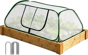Garden Greenhouse with Roll-Up Zipper Door, Thicker PE Cover for Vegetables & Fruits, 45" L x 22" W x 16" H, 2 Pack Garden Greenhouse with Roll-Up Zipper Door, Thicker PE Cover for Vegetables & Fruits, 45" L x 22" W x 16" H, 2 Pack