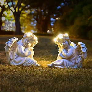 Garden Angel Statue Outdoor Decor with Solar Light Garden Angel Statue Outdoor Decor with Solar Light