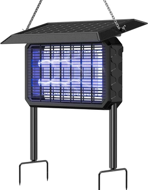 Waterproof Solar Bug Zapper Outdoor Rechargeable Mosquito Zapper with Panel Sensor & Indoor Fly Trap for Patio, Backyard, Garden, Camping Waterproof Solar Bug Zapper Outdoor Rechargeable Mosquito Zapper with Panel Sensor & Indoor Fly Trap for Patio, Backyard, Garden, Camping