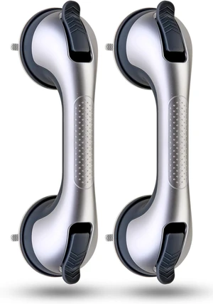 2 Pack Suction Cup Shower Grab Bars for Seniors, Bathtub Rail Handles 2 Pack Suction Cup Shower Grab Bars for Seniors, Bathtub Rail Handles