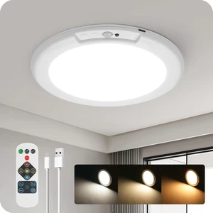 Rechargeable Motion Sensor Ceiling Light with Remote, Wireless, Magnetic Rechargeable Motion Sensor Ceiling Light with Remote, Wireless, Magnetic