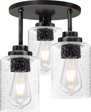 hykolity Semi Flush Mount Ceiling Light, Close to Ceiling Light Fixtures hykolity Semi Flush Mount Ceiling Light, Close to Ceiling Light Fixtures