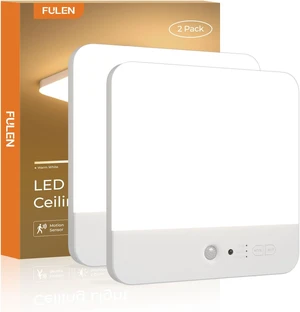 FULEN Motion Sensor Ceiling Light No Wiring, Closet Light Battery Operated FULEN Motion Sensor Ceiling Light No Wiring, Closet Light Battery Operated