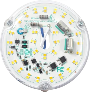 4 inch LED Retrofit Light Kit for Ceiling Fan Light Replacement Panel PCB 18W Color Temperature Adjustable 3000K 4500K 6000K 2200LM 120V CRI90 Dimmable 4 inch LED Retrofit Light Kit for Ceiling Fan Light Replacement Panel PCB 18W Color Temperature Adjustable 3000K 4500K 6000K 2200LM 120V CRI90 Dimmable