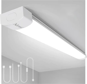 Airand LED Shop Light Fixture 4FT Plug in Ceiling Lights Linkable LED Tube Light 5000K Plug in Light Fixture for Bathroom Garage Overhead with ON/Off Switch Airand LED Shop Light Fixture 4FT Plug in Ceiling Lights Linkable LED Tube Light 5000K Plug in Light Fixture for Bathroom Garage Overhead with ON/Off Switch