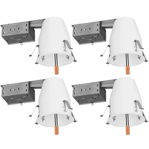 Sunco 4 Inch Recessed Lighting Housing Can, Remodel Air Tight Ceiling Cans, 120-277V,Hard Wired, TP24 Connector Included, Easy Install, IC Rated UL 4 Pack Sunco 4 Inch Recessed Lighting Housing Can, Remodel Air Tight Ceiling Cans, 120-277V,Hard Wired, TP24 Connector Included, Easy Install, IC Rated UL 4 Pack