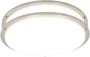 Maxxima 14" LED Satin Nickel Flush Mount Ceiling Light, 5 CCT, 2100 Lumens Maxxima 14" LED Satin Nickel Flush Mount Ceiling Light, 5 CCT, 2100 Lumens