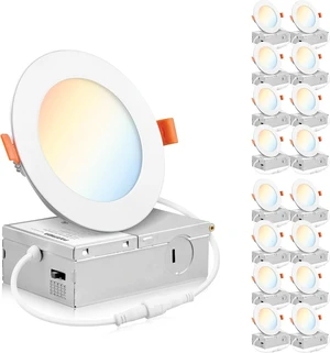 PARMIDA 16 Pack 4 Inch LED Recessed Ceiling Light 5CCT Ultra-Thin ETL PARMIDA 16 Pack 4 Inch LED Recessed Ceiling Light 5CCT Ultra-Thin ETL
