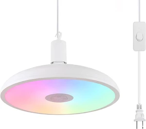 Plug in Pendant Light Hanging Light Fixture with Bluetooth Speaker Plug in Pendant Light Hanging Light Fixture with Bluetooth Speaker