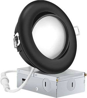 KnLnny Black Gimbal recessed Lights 4 Inch 1 Pack, 5 Color Selectable,9W KnLnny Black Gimbal recessed Lights 4 Inch 1 Pack, 5 Color Selectable,9W