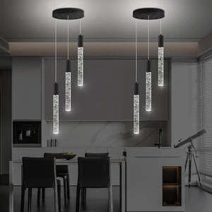3Light Black Modern Bubble Crystal Chandelier, Adjustable Height LED Pendant Light with Remote, Sloped Ceiling Compatible Ceiling Light Fixture for Kitchen Island Dining Room Foyer 3Light Black Modern Bubble Crystal Chandelier, Adjustable Height LED Pendant Light with Remote, Sloped Ceiling Compatible Ceiling Light Fixture for Kitchen Island Dining Room Foyer