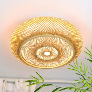 19.7 in Bamboo Woven Rattan-Style Ceiling Light, Boho Ceiling Light Fixture with Remote, LED Dimmable Ceiling Light, Boho Light Fixture for Bedroom Living Room Dining Room Light 19.7 in Bamboo Woven Rattan-Style Ceiling Light, Boho Ceiling Light Fixture with Remote, LED Dimmable Ceiling Light, Boho Light Fixture for Bedroom Living Room Dining Room Light