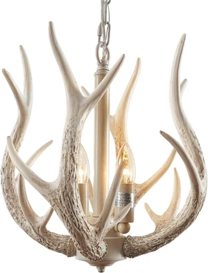Rustic Antler Chandelier Lighting 2 Lights for Dining Room Rustic Antler Chandelier Lighting 2 Lights for Dining Room