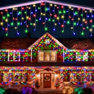Joomer 95FT Christmas Icicle Lights Outdoor Non-Connectable Multicolor Joomer 95FT Christmas Icicle Lights Outdoor Non-Connectable Multicolor