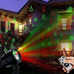 Christmas Laser Lights, Projector Lights Landscape Spotlight Red and Green Star Show with Christmas Decorative Patterns for Indoor Outdoor Garden Patio Wall Christmas Laser Lights, Projector Lights Landscape Spotlight Red and Green Star Show with Christmas Decorative Patterns for Indoor Outdoor Garden Patio Wall
