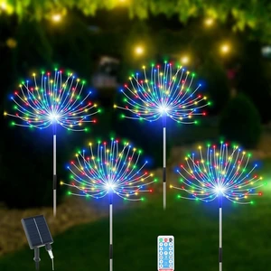Slyuexu Solar Garden Lights Outdoor Waterproof, 4 Pack Total 480 LED Slyuexu Solar Garden Lights Outdoor Waterproof, 4 Pack Total 480 LED