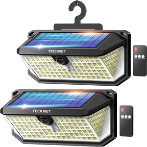 TECKNET 546 LED Motion Sensor Outdoor Lights with Remote Control Hook 2Pack TECKNET 546 LED Motion Sensor Outdoor Lights with Remote Control Hook 2Pack