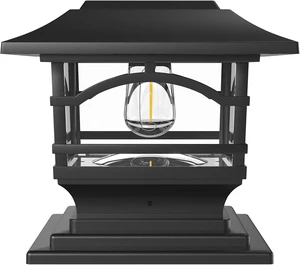 Davinci Lighting Edison Solar Outdoor Post Cap Lights - 4x4 5x5 6x6 - Bright LED Light for Fence Deck Garden or Patio Posts - Slate Black (1 Pack) Davinci Lighting Edison Solar Outdoor Post Cap Lights - 4x4 5x5 6x6 - Bright LED Light for Fence Deck Garden or Patio Posts - Slate Black (1 Pack)
