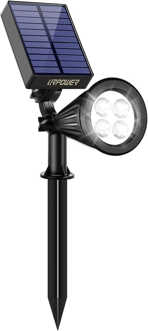 URPOWER Solar Spot Lights Outdoor Adjustable Spotlights, 1 Pack Cool White URPOWER Solar Spot Lights Outdoor Adjustable Spotlights, 1 Pack Cool White