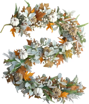 Fall Wreath Pumpkin Garland Thanksgiving Autumn Neutral Garlands Decoration Fall Wreath Pumpkin Garland Thanksgiving Autumn Neutral Garlands Decoration