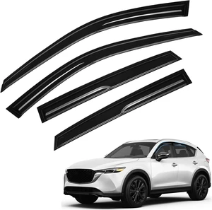 CX-5 Rain Guards - Window Visors for Mazda CX5 2017-2025 2026, Out-Channel Side Window Rain Guards for CX5, 4PCS, Black, Car Accessories CX-5 Rain Guards - Window Visors for Mazda CX5 2017-2025 2026, Out-Channel Side Window Rain Guards for CX5, 4PCS, Black, Car Accessories