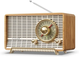 AM FM Radio Classic Retro Wood Table Bluetooth Speaker Plug-in Wall AM FM Radio Classic Retro Wood Table Bluetooth Speaker Plug-in Wall