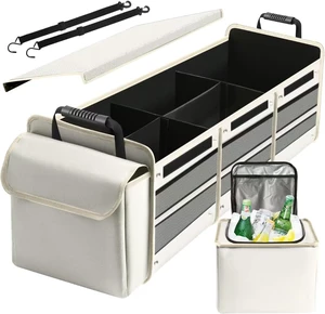 Car Trunk Organizer, Sturdy Storage with Insulated Leakproof Cooler Bag Car Trunk Organizer, Sturdy Storage with Insulated Leakproof Cooler Bag