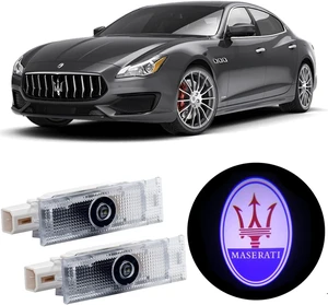 2Pcs Car LED Door Lights Logo Projector, High Definition Never Fade Emblem Light, LED Laser Ghost Shadow Light for Quattroporte Ghibli Grecale Levante (Red and Blue) 2Pcs Car LED Door Lights Logo Projector, High Definition Never Fade Emblem Light, LED Laser Ghost Shadow Light for Quattroporte Ghibli Grecale Levante (Red and Blue)