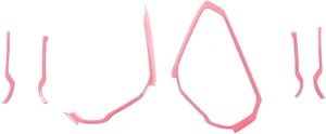 Center Console Dash Grab Handle Cover Trim Compatible with 2021-2024 Ford Bronco Interior Accessories, Pink (Not for Bronco Sport) Center Console Dash Grab Handle Cover Trim Compatible with 2021-2024 Ford Bronco Interior Accessories, Pink (Not for Bronco Sport)