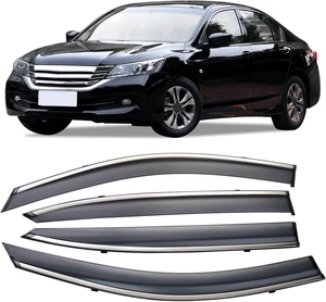 Rain Guards Designed for Accord 2014-2017 Sedan,Smoke Tint Trim Outside Sun Deflector Rain Guard Door Visor 945354 pcs Rain Guards Designed for Accord 2014-2017 Sedan,Smoke Tint Trim Outside Sun Deflector Rain Guard Door Visor 945354 pcs