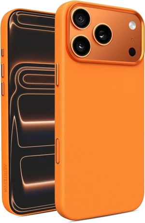 Heritage Series Premium Leather Case, MagSafe Compatible with Capacitive Camera Control Button, Full Metal Buttons & Camera Frame Orange Heritage Series Premium Leather Case, MagSafe Compatible with Capacitive Camera Control Button, Full Metal Buttons & Camera Frame Orange