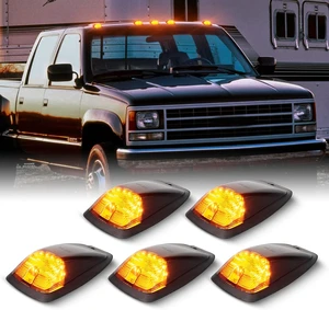 LED Cab Roof Marker Lights Top Clearance Running Lights for 1988-2002 Chevy/GMC C/K 1500 2500 3500 5500 Pickup Trucks Cab Marker Lamps, 5PCS (Smoked Len Amber LED) LED Cab Roof Marker Lights Top Clearance Running Lights for 1988-2002 Chevy/GMC C/K 1500 2500 3500 5500 Pickup Trucks Cab Marker Lamps, 5PCS (Smoked Len Amber LED)