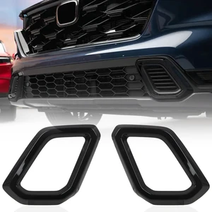 for Honda CRV CR-V Sport Touring Hybrid 2023 2024 2025 2026 Car Accessories ABS Front Bottom Bumper Lid Cover Strip Trim 2PCS (Glossy Black) for Honda CRV CR-V Sport Touring Hybrid 2023 2024 2025 2026 Car Accessories ABS Front Bottom Bumper Lid Cover Strip Trim 2PCS (Glossy Black)