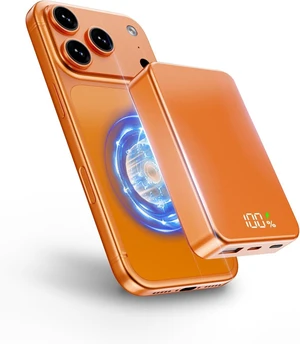 Magnetic Power Bank 26800mAh for Magsafe Portable Charger, Orange Magnetic Power Bank 26800mAh for Magsafe Portable Charger, Orange
