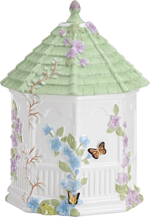 Butterfly Meadow Figural Gazebo Cookie Jar, 10-Inch, White Butterfly Meadow Figural Gazebo Cookie Jar, 10-Inch, White
